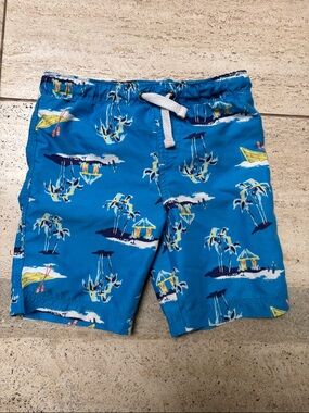Tucker + Tate Bright Blue Tropical Print Swim Shorts